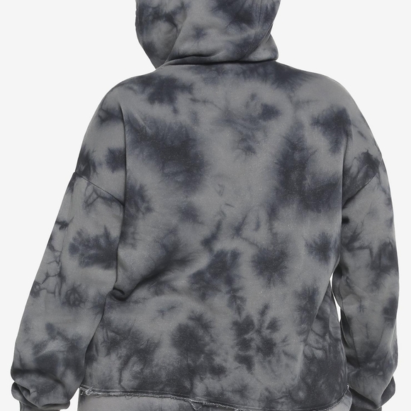 MISSING CORD- Hot Topic Beetlejuice Icons Wash Girls Crop Hoodie- Size 0X - Picture 2 of 10